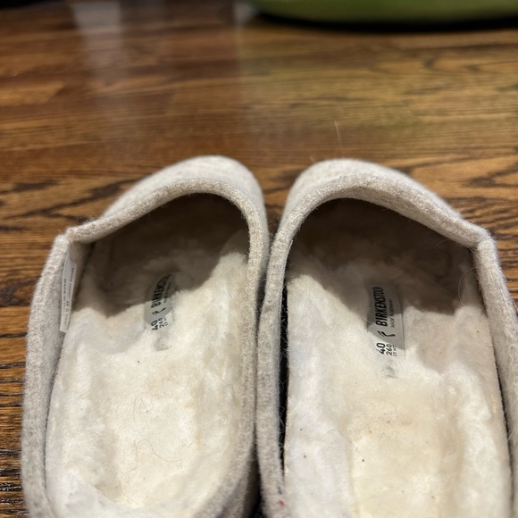 Birkenstock Beige Wool Slippers - Picture 2 of 4